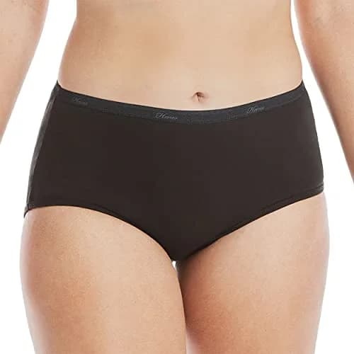 Hanes Women's Plus Size Cotton Brief Underwear 6-Pack (Size 6) | Moisture-Wicking & Full Coverage thumbnail 2