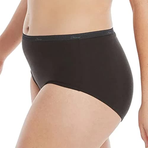 Hanes Women's Plus Size Cotton Brief Underwear 6-Pack (Size 6) | Moisture-Wicking & Full Coverage thumbnail 3