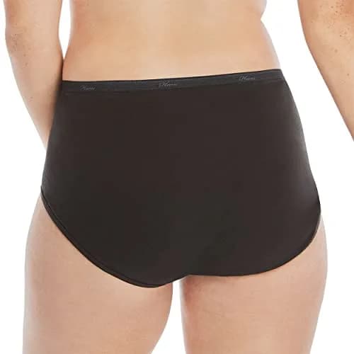 Hanes Women's Plus Size Cotton Brief Underwear 6-Pack (Size 6) | Moisture-Wicking & Full Coverage thumbnail 4