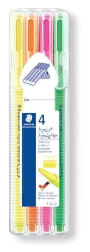 STAEDTLER Highlighter (362 SB4) 4-Color Set | Assorted Bullet Tip Markers for Office & School thumbnail 1