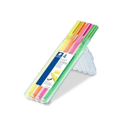 STAEDTLER Highlighter (362 SB4) 4-Color Set | Assorted Bullet Tip Markers for Office & School thumbnail 2