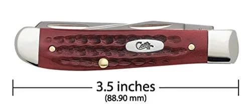 Case Mini Trapper Pocket Knife 3.5 Inches | Classic Old Red Bone Handle, Stainless Steel Blades thumbnail 2