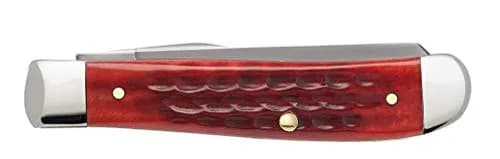 Case Mini Trapper Pocket Knife 3.5 Inches | Classic Old Red Bone Handle, Stainless Steel Blades thumbnail 3