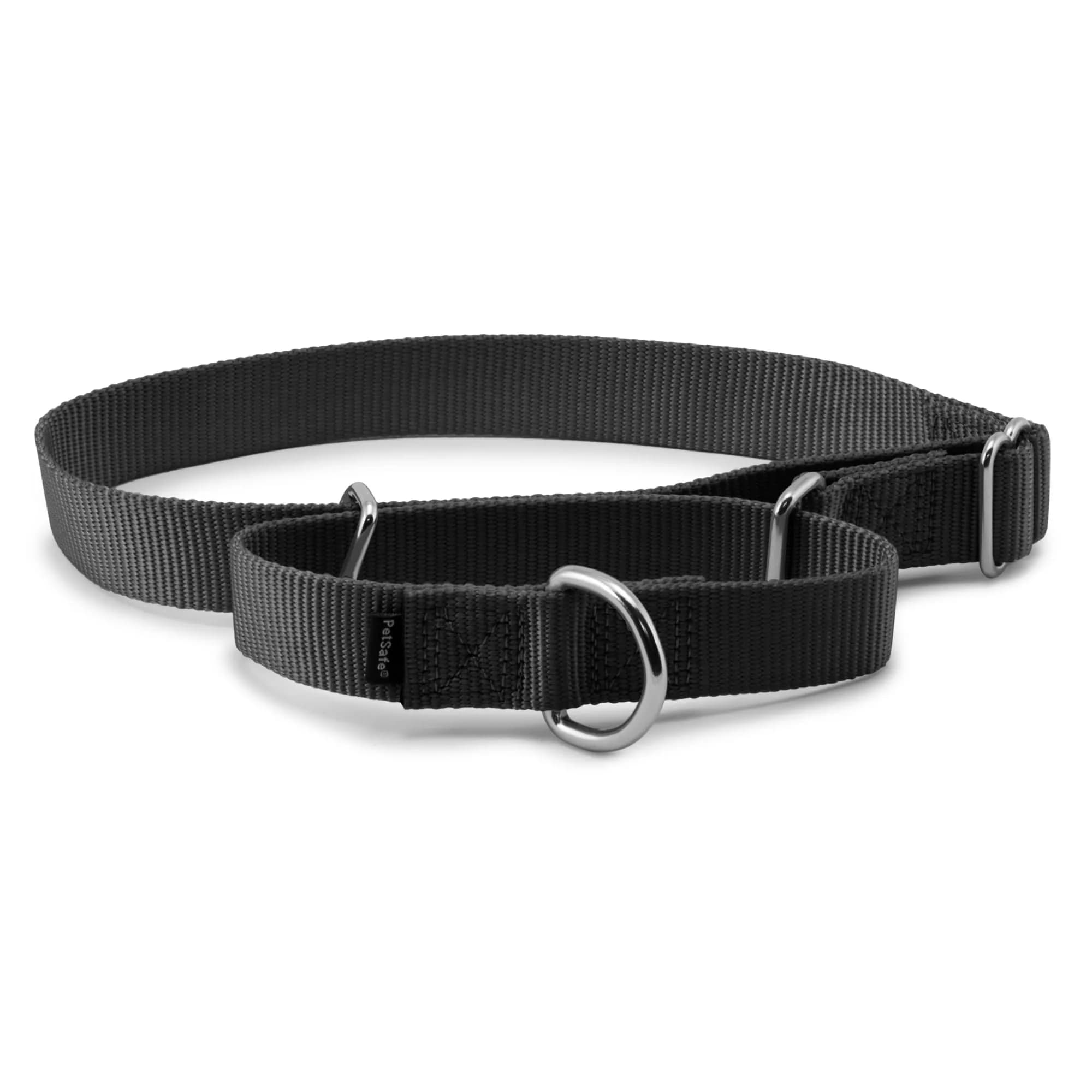 PetSafe Martingale Dog Collar Red 1.9 cm (3/4 in) | Prevents Escape & Choke Risk — Black / Large (1" Width)