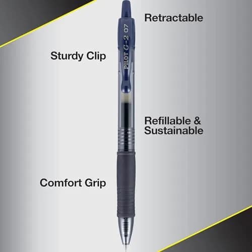 PILOT G2 Premium Gel Roller Pens, Fine Point 0.7 mm, Navy Ink, 12 Count (Pack of 1) thumbnail 7