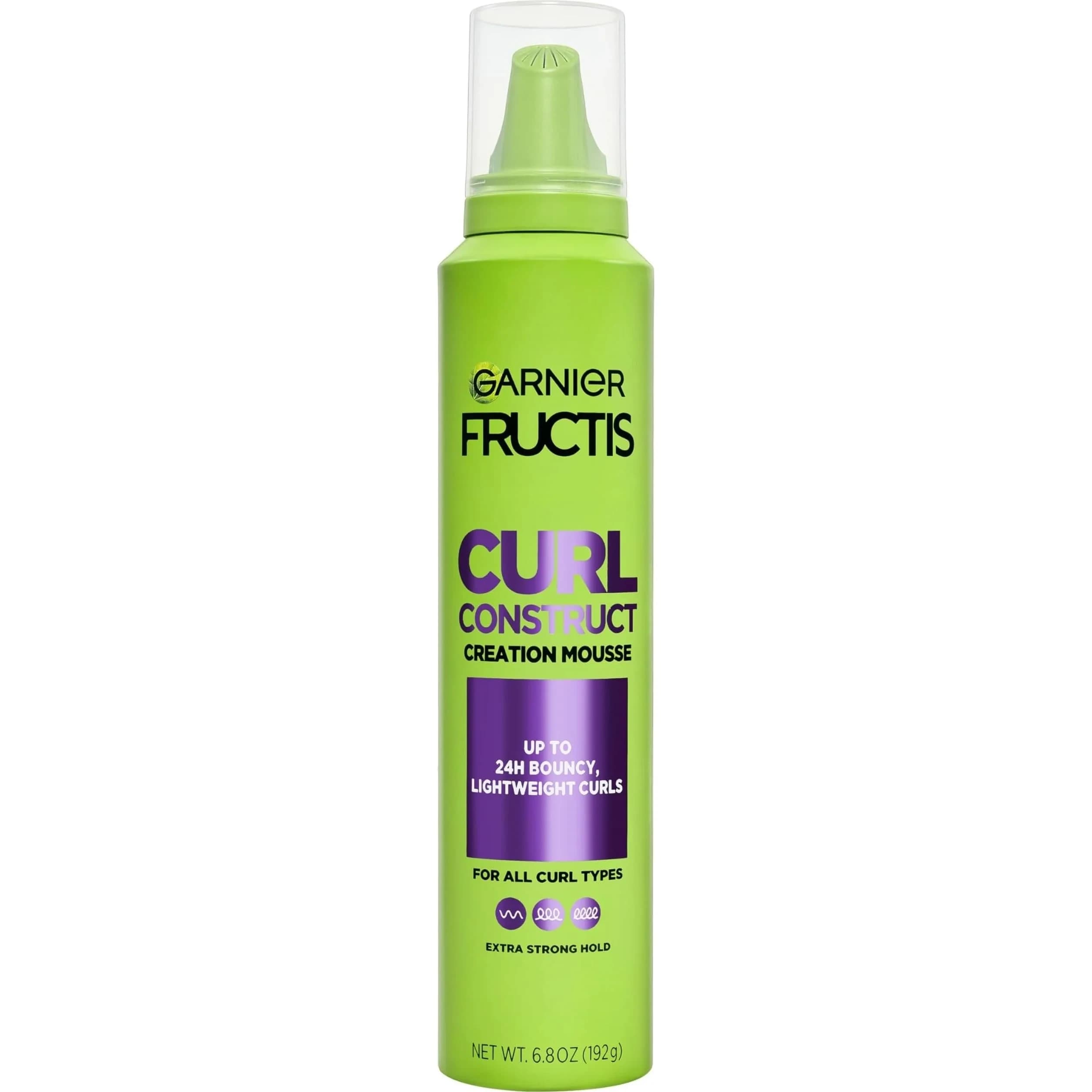 Garnier Fructis Curl Construct Creation Mousse, Curl Activator for Curly, Wavy, Coily Hair, 192ml (6.8 oz) | Controls Frizz, Long-Lasting Hold - main product image