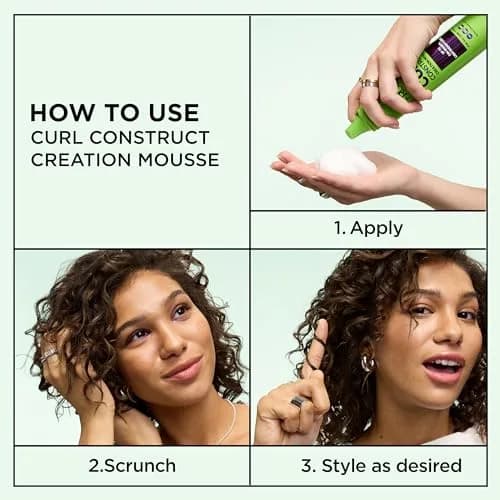 Garnier Fructis Curl Construct Creation Mousse, Curl Activator for Curly, Wavy, Coily Hair, 192ml (6.8 oz) | Controls Frizz, Long-Lasting Hold thumbnail 4