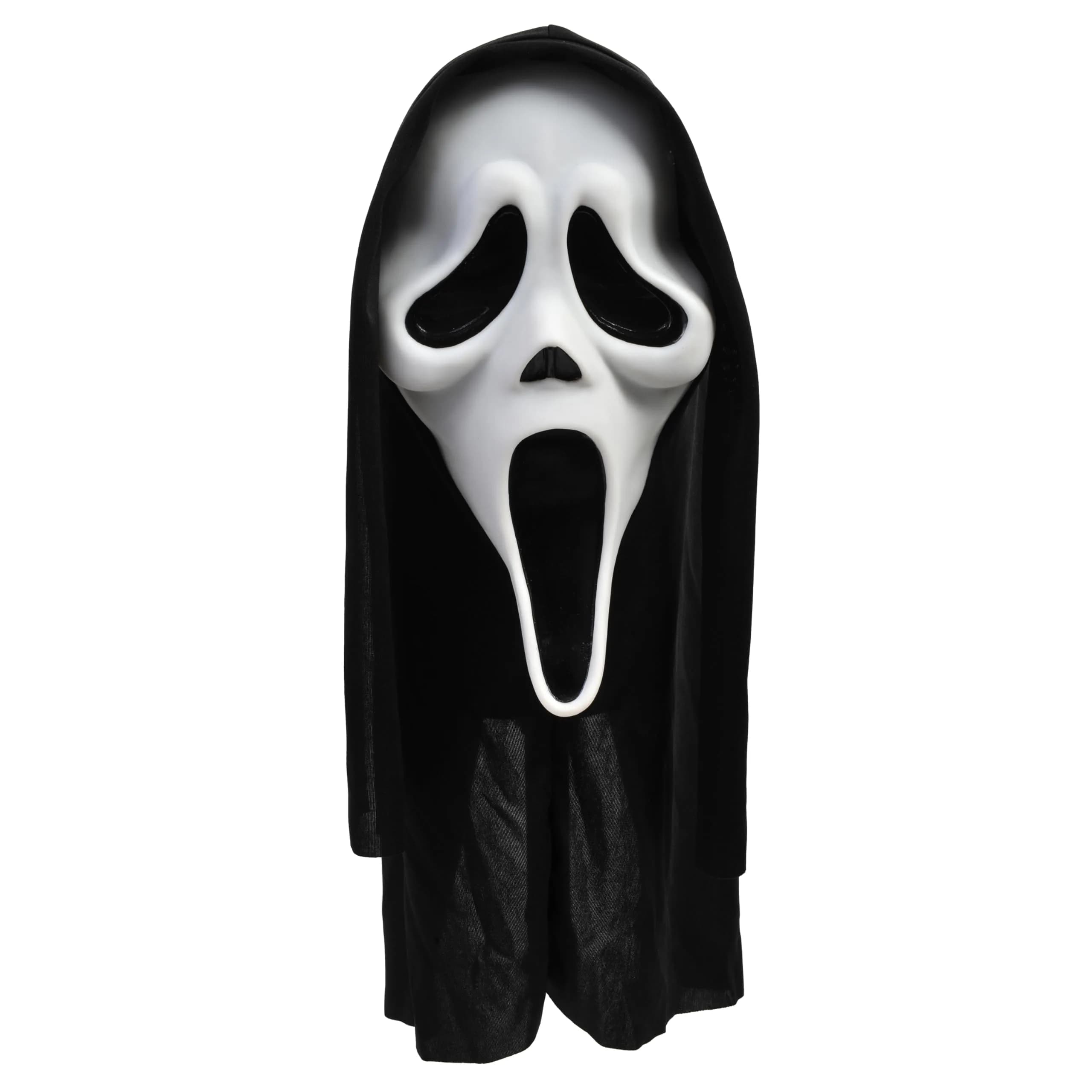Fun World Ghost Face Mask with Black Shroud, Adult One Size | Officially Licensed Scream Movie Replica - main product image
