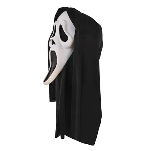 Fun World Ghost Face Mask with Black Shroud, Adult One Size | Officially Licensed Scream Movie Replica thumbnail 2