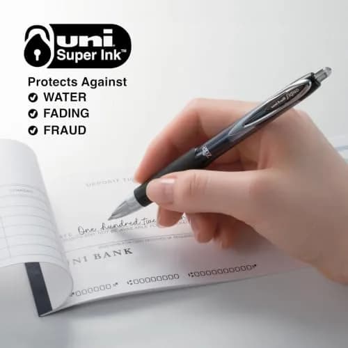 Uni-Ball Gel Pens 3 Pack | Assorted Ink, 0.7mm Medium Point, Retractable thumbnail 2