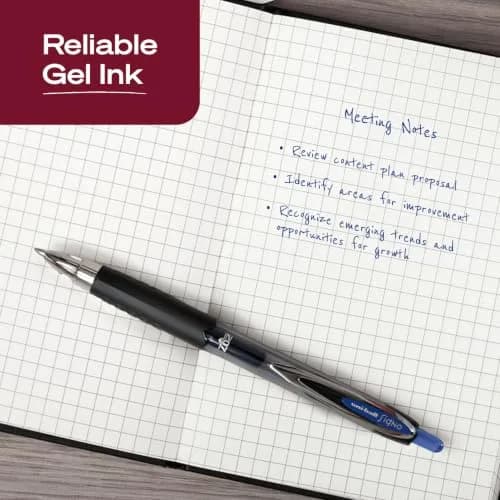 Uni-Ball Gel Pens 3 Pack | Assorted Ink, 0.7mm Medium Point, Retractable thumbnail 3