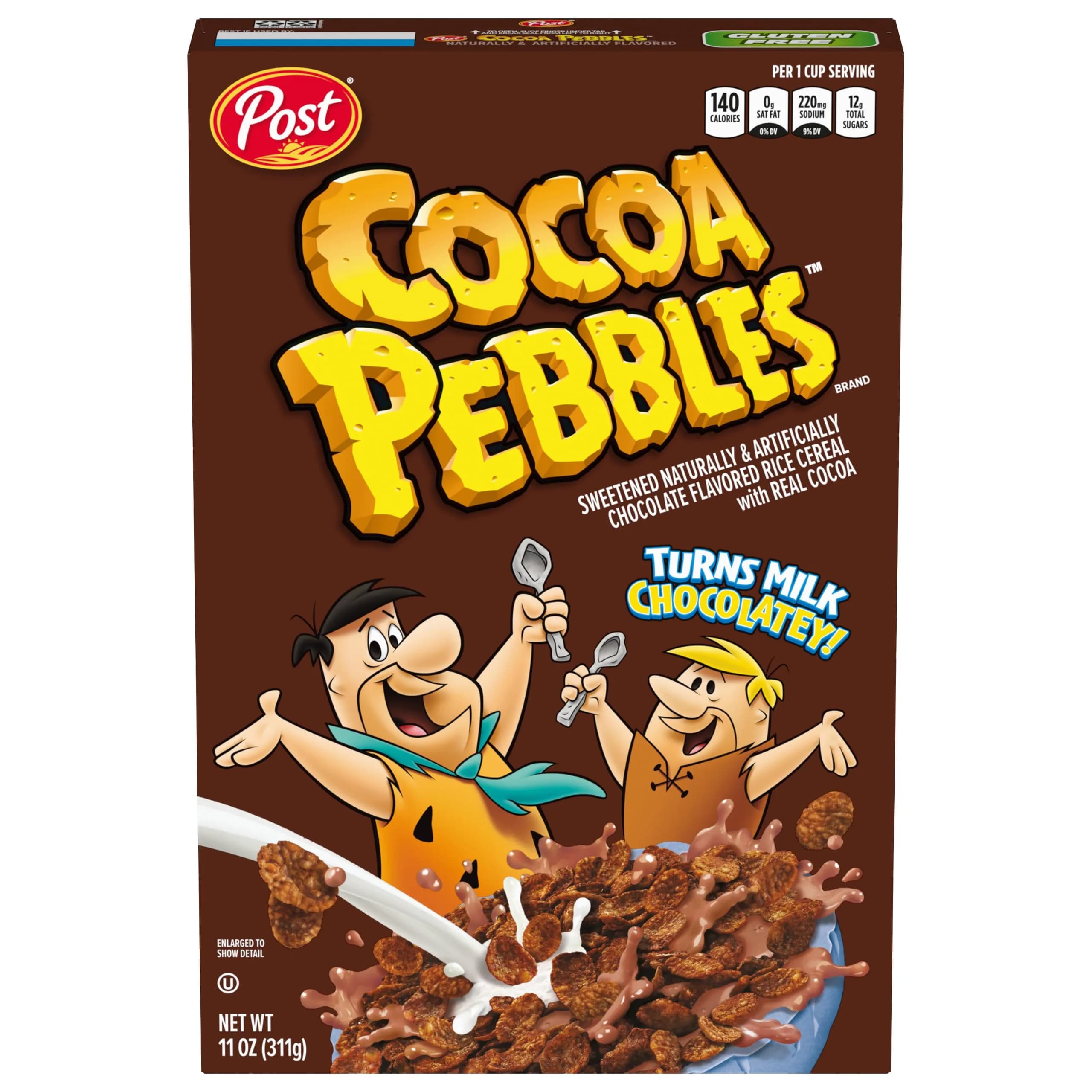Pebbles Cocoa PEBBLES Chocolate Breakfast Cereal 298g (11 oz) | Gluten Free Rice Cereal Flakes - main product image