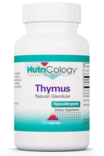 Allergy Research Group Thymus Ovine Glandular Extract 75 Vegicaps | Supports Immune & Thymus Health thumbnail 1