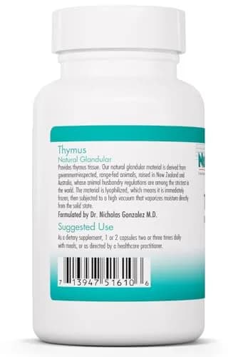 Allergy Research Group Thymus Ovine Glandular Extract 75 Vegicaps | Supports Immune & Thymus Health thumbnail 3