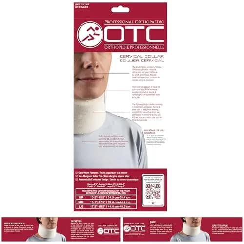 OTC Soft Contour Foam Cervical Collar Neck Support Brace, Average 3" Depth, Large | Limits Motion Against Painful Movement thumbnail 4