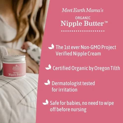 Earth Mama Organic Nipple Butter 2 fl oz (59 ml) | Lanolin-Free Balm for Breastfeeding & Dry Skin thumbnail 5