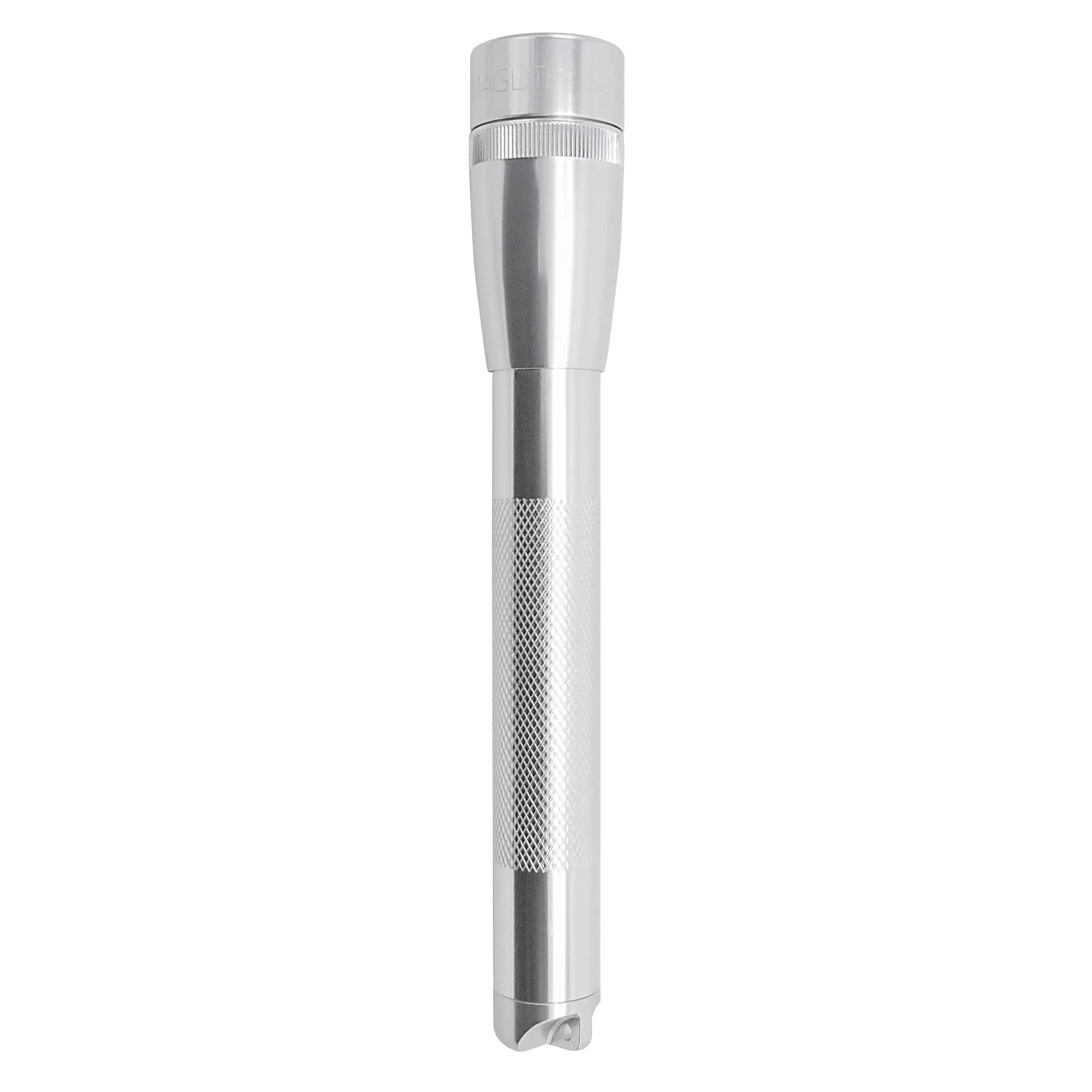 MagLite Mini LED 2-Cell AA Flashlight | Compact, Water-Resistant, Multi-Mode, 127 Lumens, Includes Batteries & Holster — Silver