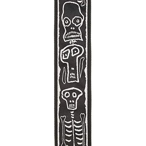 D'Addario Planet Waves 50JS01 Joe Satriani Guitar Strap, Skull n' Bones | Adjustable nylon strap with Satriani artwork thumbnail 2