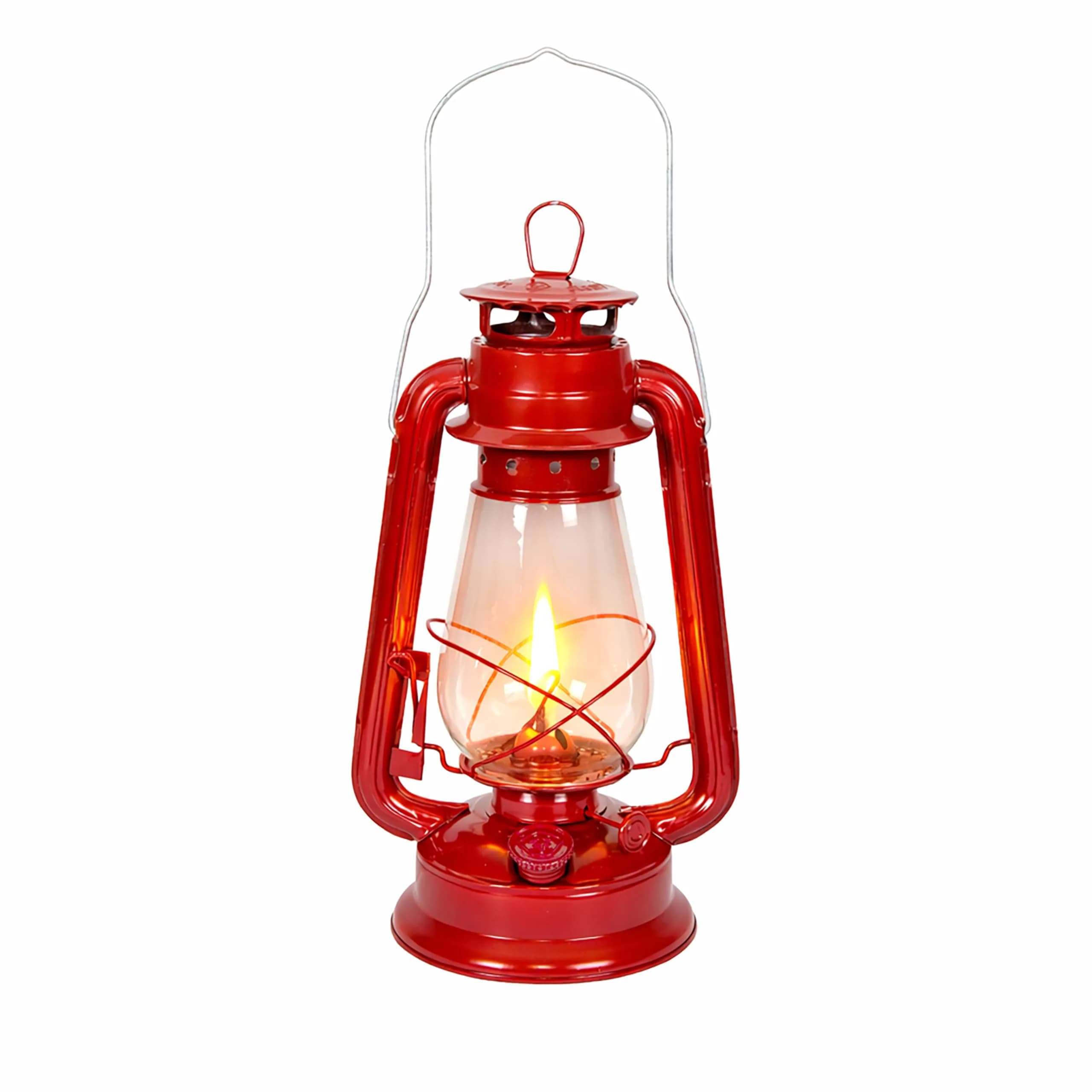 Stansport 12-inch Hurricane Lantern (127) Red | Classic Vintage Design for Camping, Cabins & Emergencies - main product image