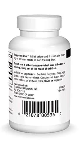 Source Naturals Gamma Oryzanol 60 mg 200 Tablets | Natural Plant Sterol for Athletes thumbnail 2