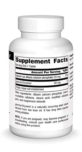Source Naturals Gamma Oryzanol 60 mg 200 Tablets | Natural Plant Sterol for Athletes thumbnail 3