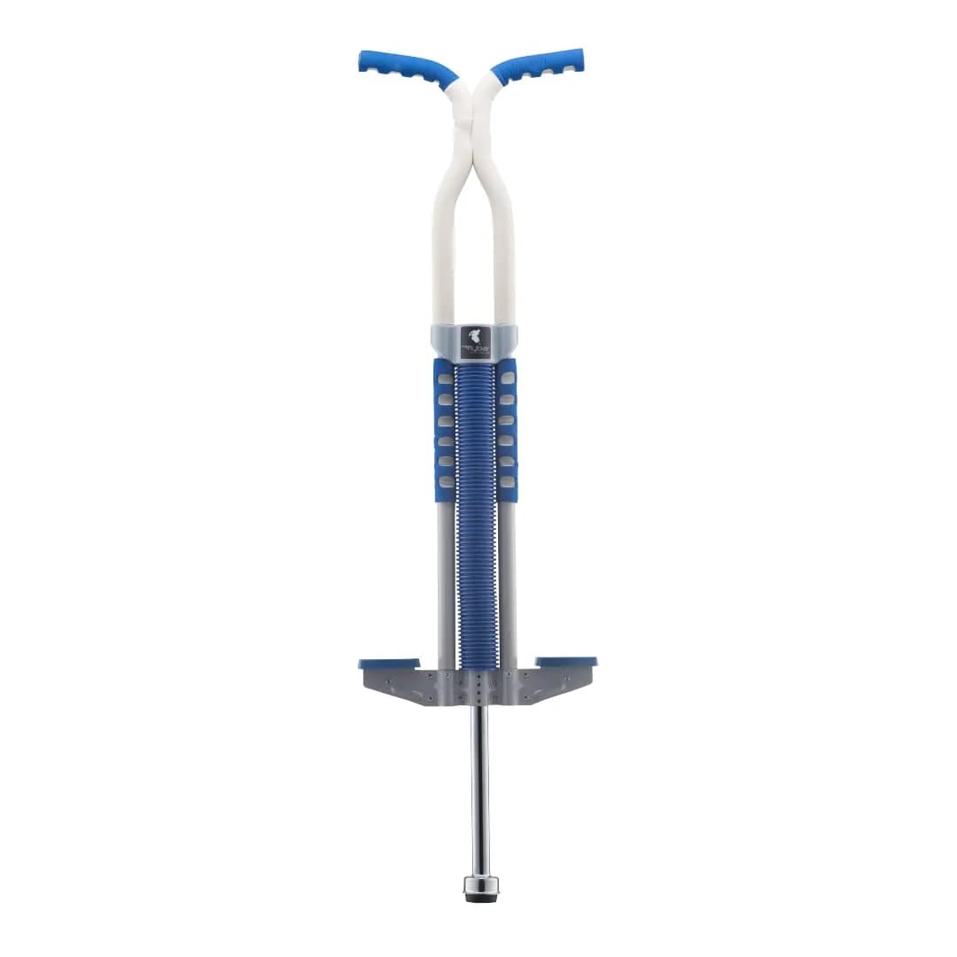 Flybar Master Pogo Stick for Kids Ages 9+, 80–160 lbs | ASTM-Tested for Active Play — Silver/Blue