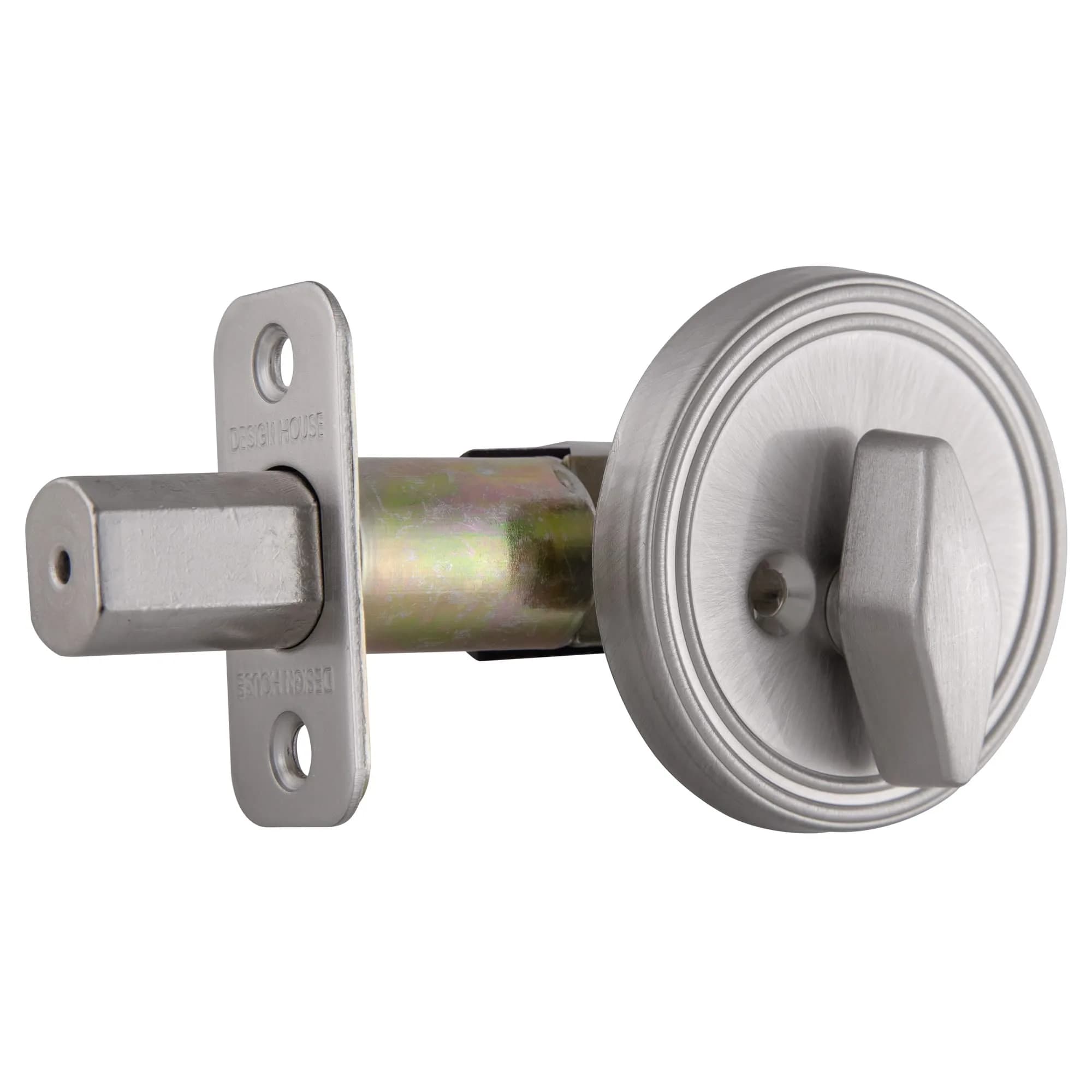 Design House Pro Series Single Cylinder Deadbolt Oil Rubbed Bronze | ANSI Grade-3 Certified Home Security — Satin Nickel / Single Sided