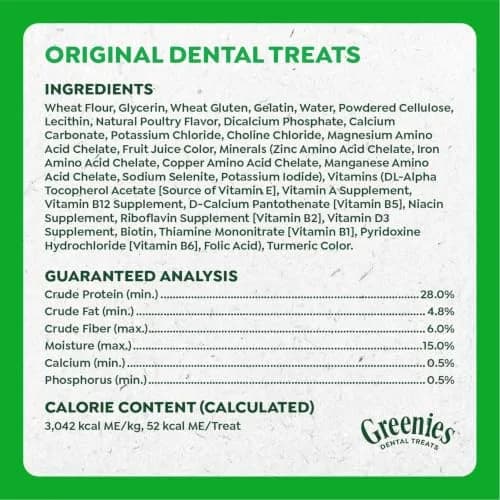 Greenies Petite Natural Dental Dog Treats, Original Flavor, 30 Count | Supports Oral Hygiene & Fresh Breath thumbnail 3