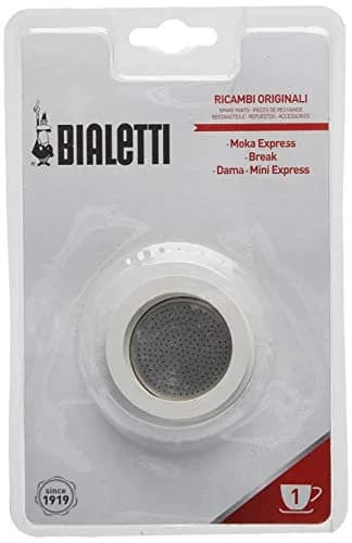 Bialetti 1-Cup Moka Espresso Machine Replacement Gaskets & Filter | Fits 1-Cup Aluminum Pots thumbnail 2