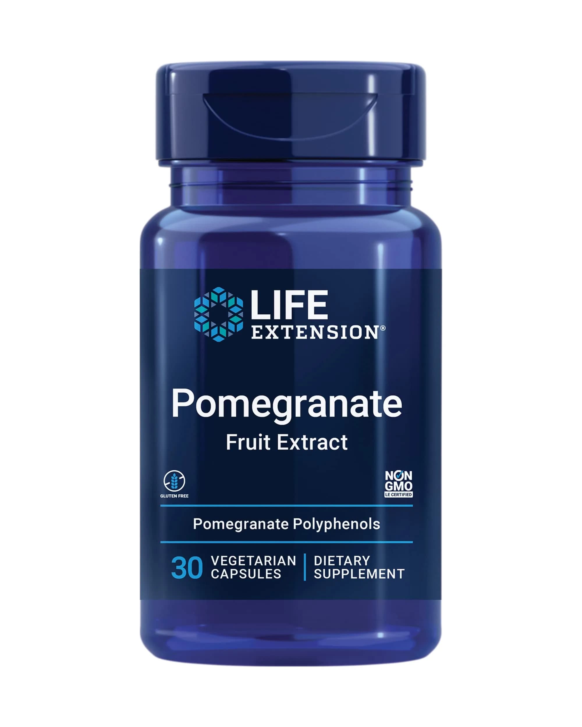 Life Extension Pomegranate Fruit Extract, 500 mg, 30 Capsules | Heart & Antioxidant Support - main product image
