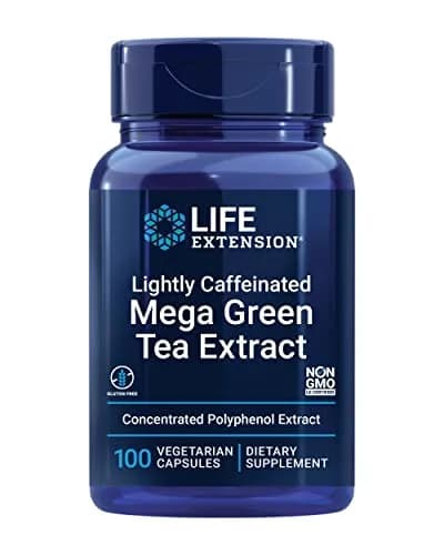 Life Extension Lightly Caffeinated Mega Green Tea Extract, 100 Capsules | Supports Cellular & Heart Health thumbnail 1