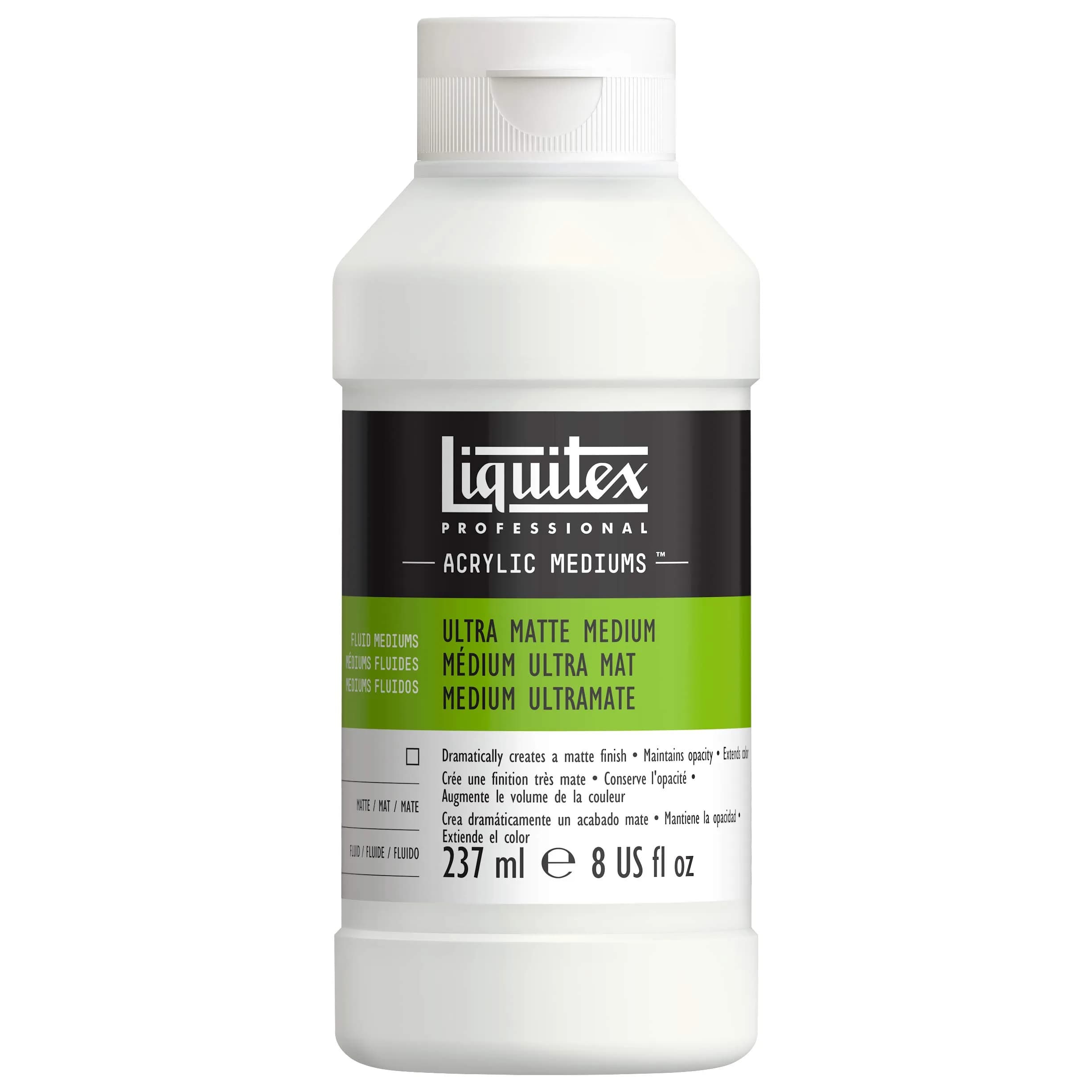 Liquitex Professional Fluid Glazing Medium 237ml (8 fl oz) | Creates Brilliant Jewel-Like Glazes — Ultra Matte Medium