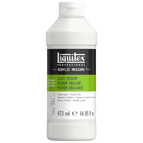 Liquitex Professional Fluid Glazing Medium 237ml (8 fl oz) | Creates Brilliant Jewel-Like Glazes — Gloss Medium / 16 Fl Oz