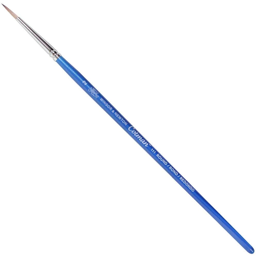 Winsor & Newton Cotman Series 111 Round Brush SH #2 | Synthetic Watercolor Brush for Fine Detail