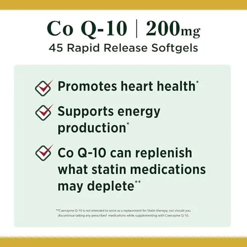 Nature's Bounty CoQ10 200mg Rapid Release Softgels 45 Count thumbnail 3