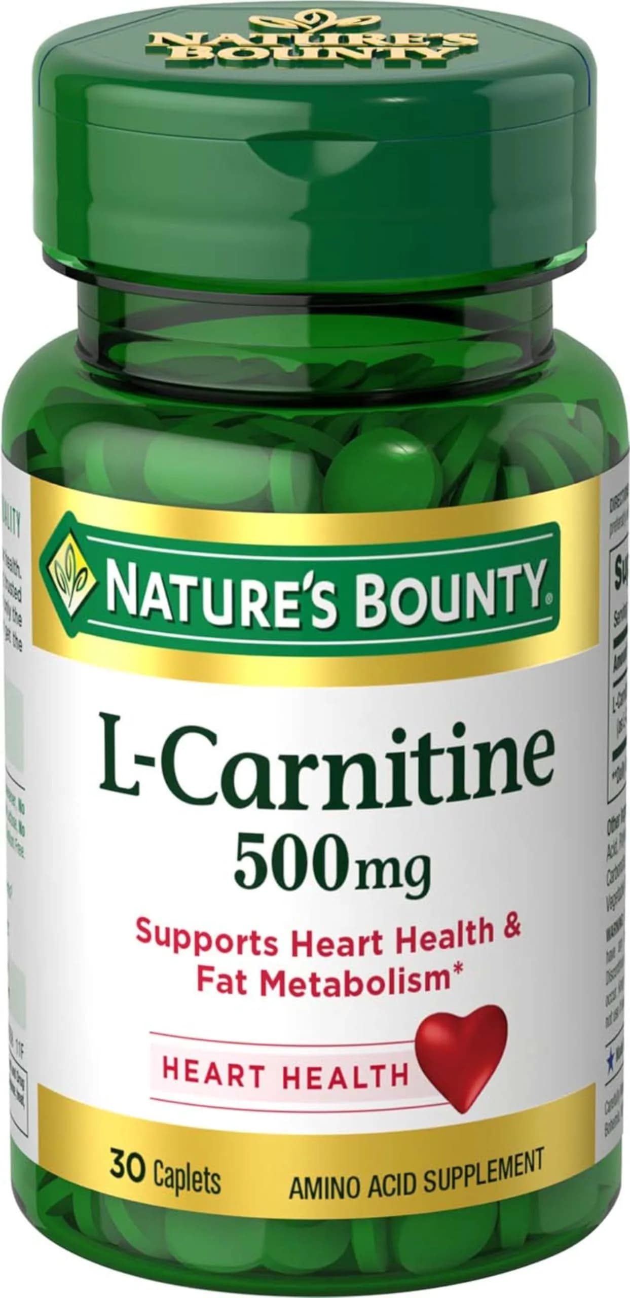 Nature's Bounty L-Carnitine 500 mg 30 Count Tablets — Tablet