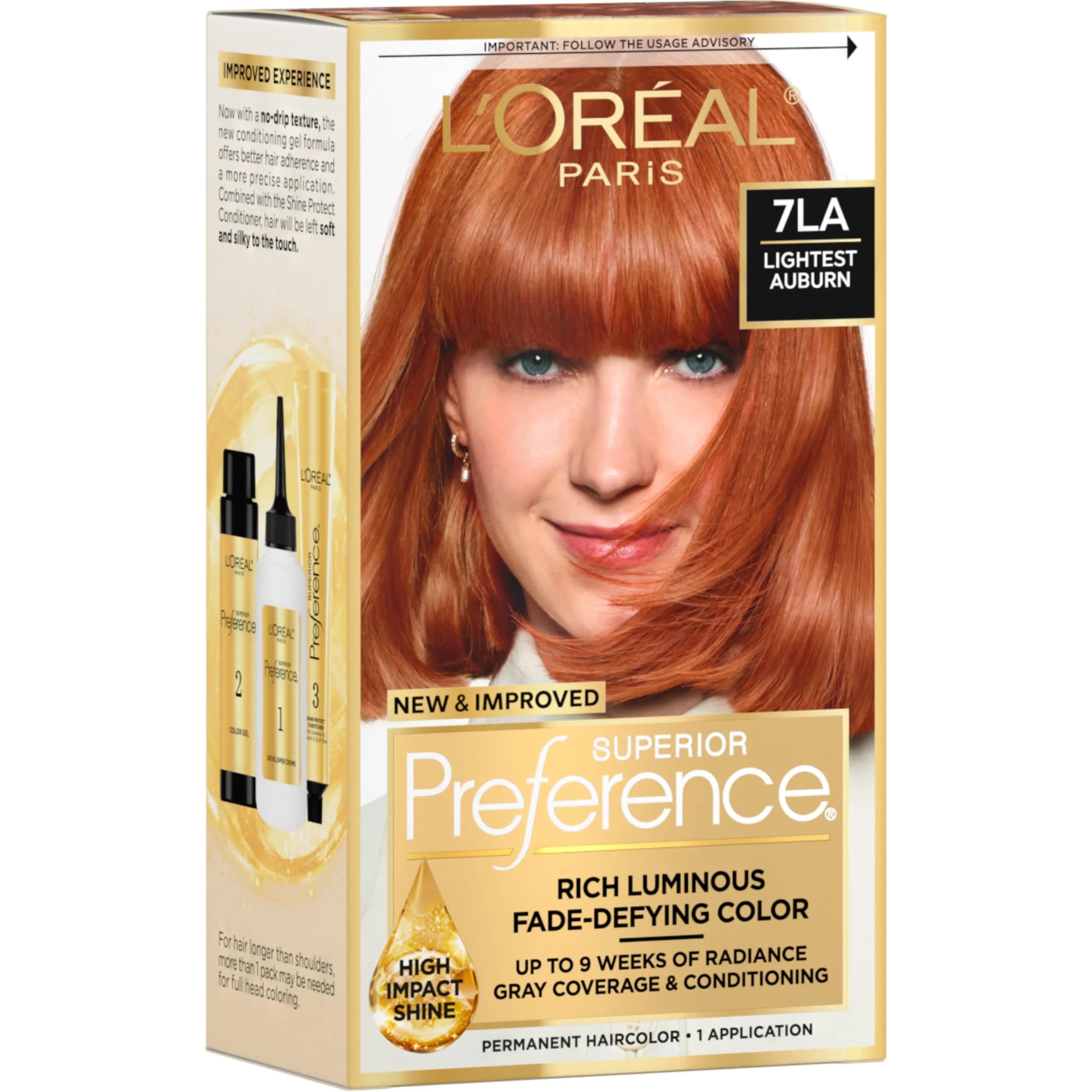 L'Oreal Paris Superior Preference Lightest Auburn 7LA Permanent Hair Color - Fade-Defying Shine