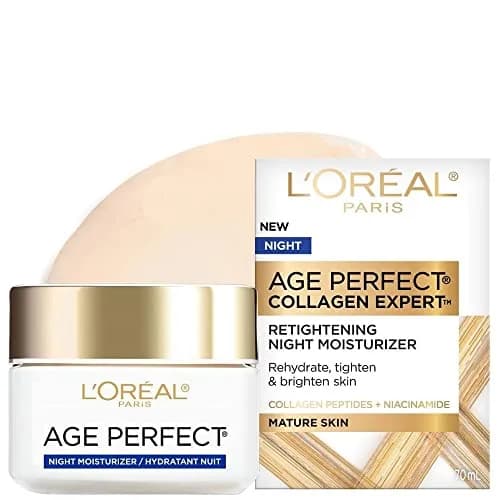 L'Oreal Paris Age Perfect Night Cream 75ml (2.5 Oz) | Anti-Aging Face Moisturizer with Soy Seed Proteins thumbnail 1