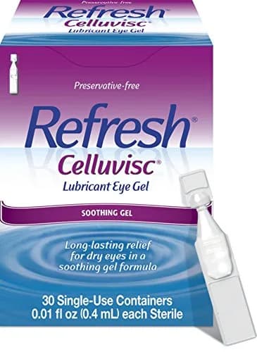 Refresh Celluvisc Lubricant Eye Gel Preservative-Free Artificial Tears 0.4 mL (0.01 fl oz) 30 Single-Use Containers | Medication thumbnail 1