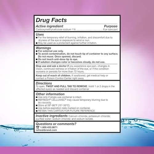 Refresh Celluvisc Lubricant Eye Gel Preservative-Free Artificial Tears 0.4 mL (0.01 fl oz) 30 Single-Use Containers | Medication thumbnail 7