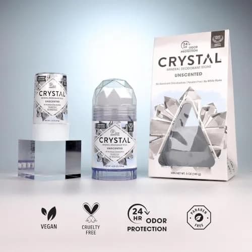 Crystal Essence Unscented Deodorant Stick 120.5g (4.25 oz) | Natural Mineral Odor Protection thumbnail 9