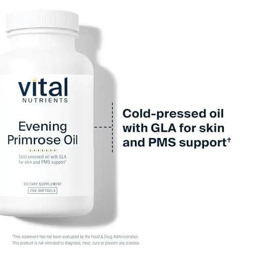 Vital Nutrients Evening Primrose Oil 1,000mg | Supports Women’s Health & PMS Relief, 250 Softgels thumbnail 3