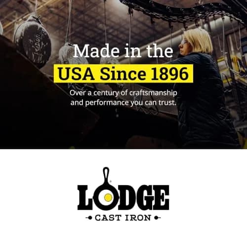 Lodge Cast Iron Double Dutch Oven with Skillet Lid, 5 Quart (4.73 L) | USA-Sourced Heavy-Duty Cookware thumbnail 7