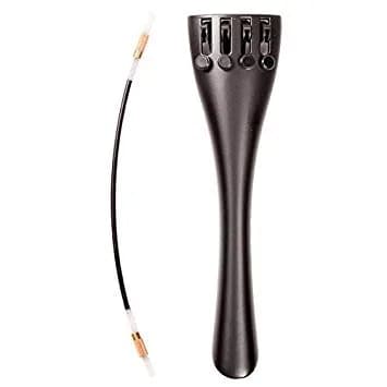 Wittner 7/8-4/4 Cello Ultra Composite Tailpiece with 4 Tuners & Nylon Tailgut | Lightweight Space-Age Material thumbnail 2