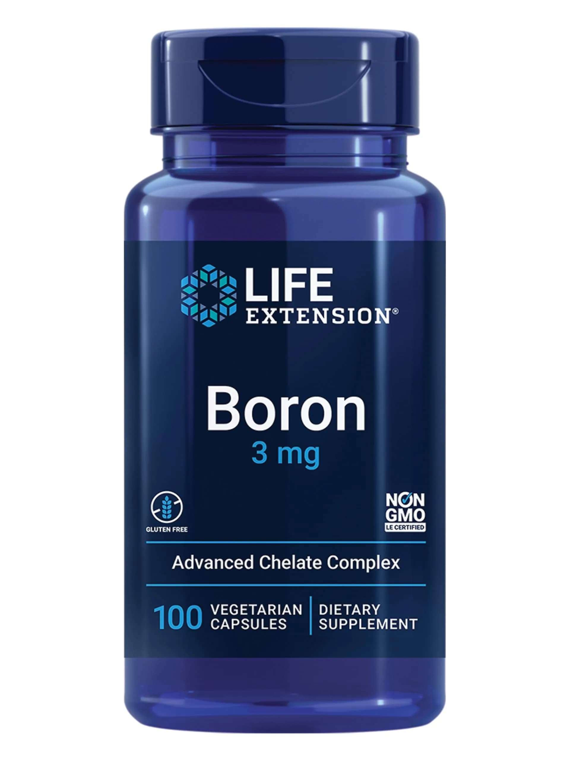 Life Extension Boron 3 mg with Vitamin B2 | Supports Bone & Immune Health, 100 Capsules - main product image