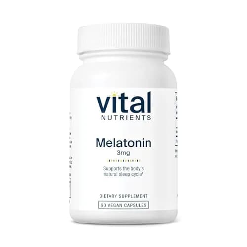 Vital Nutrients Melatonin 3mg | Vegan Sleep Support Capsules for Natural Sleep Cycle thumbnail 1