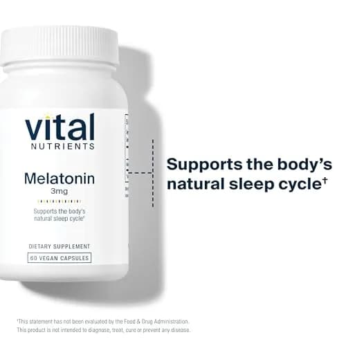 Vital Nutrients Melatonin 3mg | Vegan Sleep Support Capsules for Natural Sleep Cycle thumbnail 6