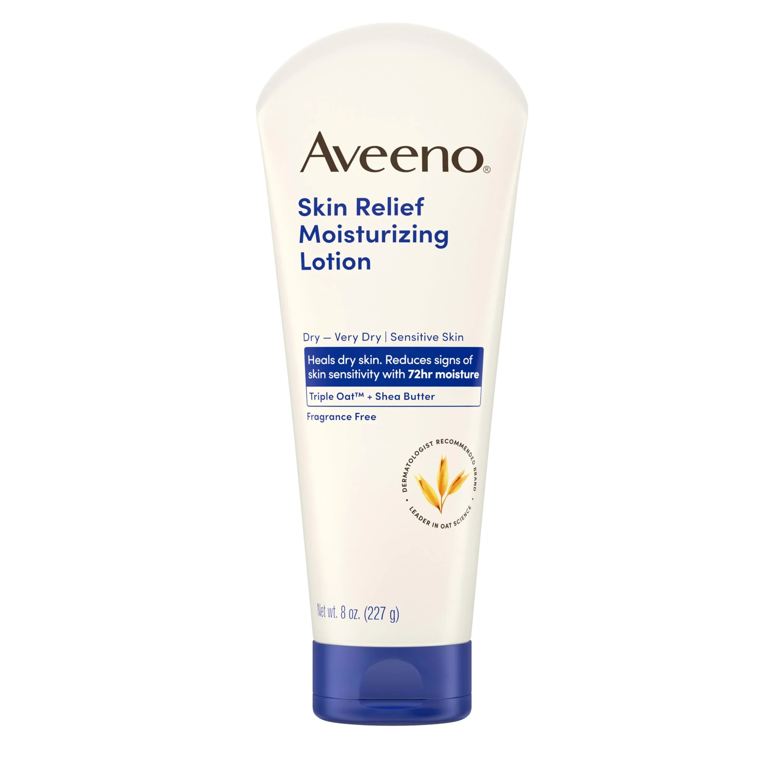 Aveeno Skin Relief Moisturizing Body Lotion 532ml (18 Fl Oz) | Fragrance-Free for Very Dry, Sensitive Skin — 8 Fl Oz