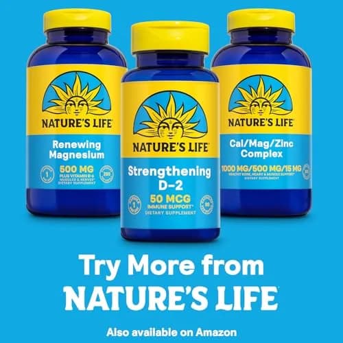 Nature's Life Vitamin D2 2000 IU | Vegan Supplement for Bone & Immunity Support (90 Vegetarian Capsules) thumbnail 6