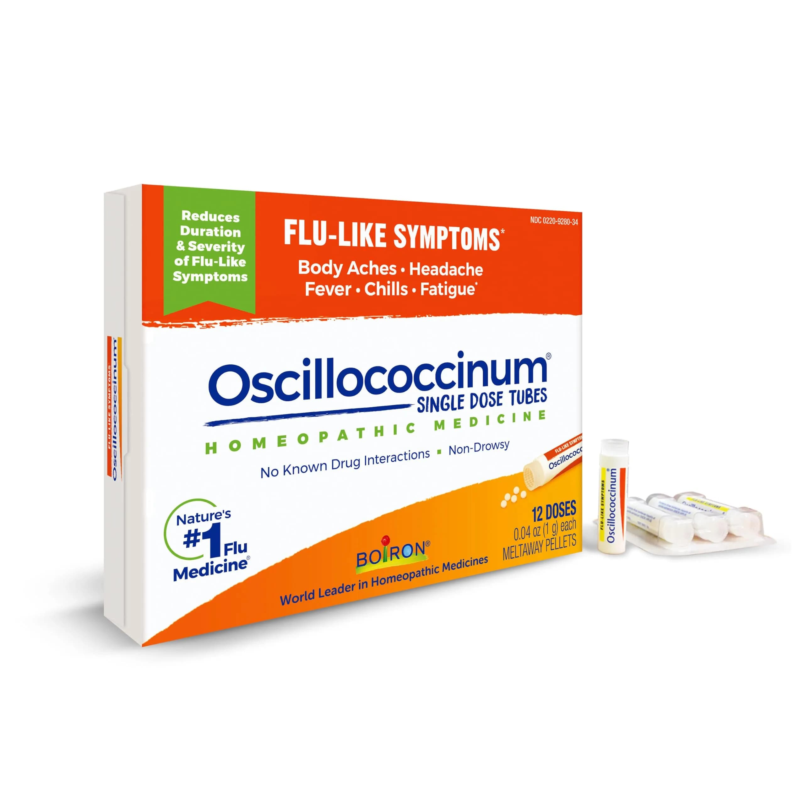 Boiron Oscillococcinum 12 Doses | Homeopathic Flu Relief for Body Aches, Headache, Fever, Chills, Fatigue - main product image
